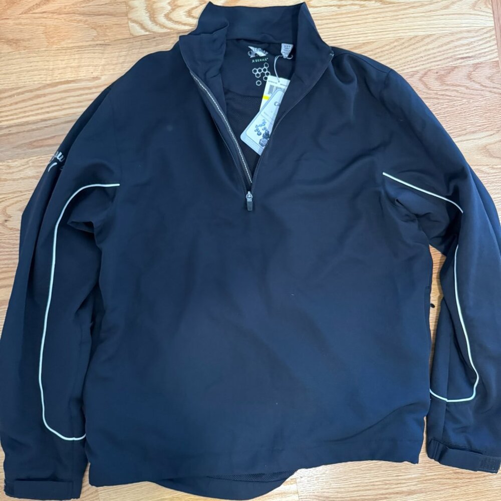 Callaway X Series Golf Zip Pullover- Men's Medium (Black)- New with Tags